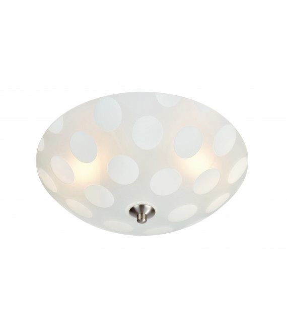 Lámpara de techo DOTS en acero 2 bombillas