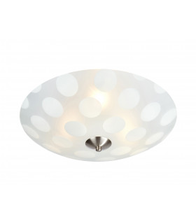 DOTS ceiling lamp in steel 3 bulbs