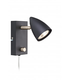 CIRO Applique nera 1 lampadina