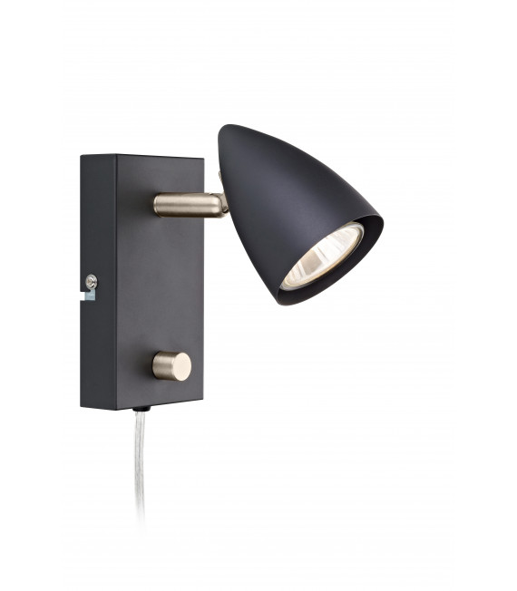 CIRO Schwarze Wandleuchte 1 Glühbirne