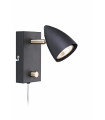 Applique murale CIRO Noire 1 ampoule