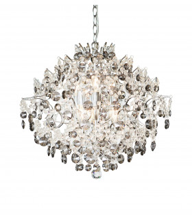 HIDDEN GEM crystal ceiling light chrome 6 bulbs