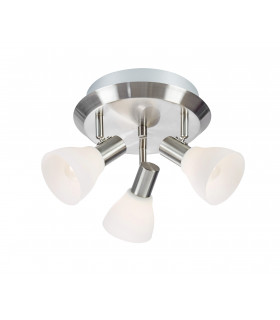VERO ceiling light in steel 3 bulbs