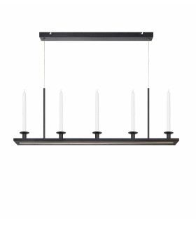 Plafoniera DOWNTOWN nera 1 lampadina