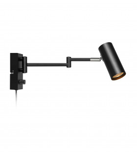TORINO black wall light 1 bulb