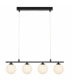 Plafonnier QUATTRO Noir 4 ampoules