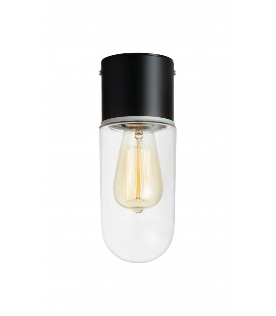 Plafón de baño ZEN Negro 1 bombilla