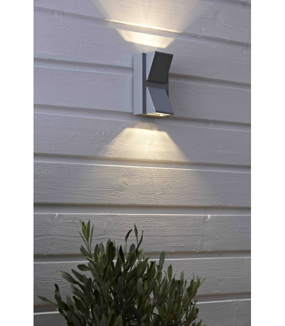 Applique murale de jardin CARINA grise 2 ampoules