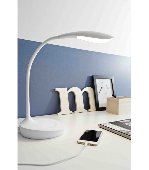 Lampe de table SWAN blanche 1 ampoule