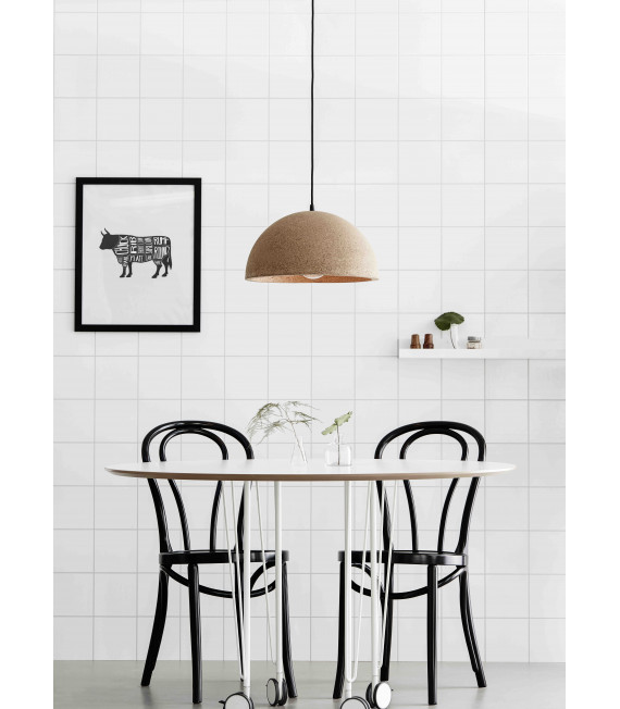 Plafonnier CORK Noir 1 ampoule