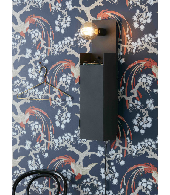 COMBO Schwarze Wandleuchte 1 Glühbirne
