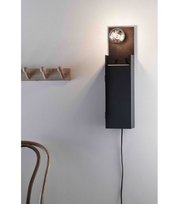 COMBO Black wall light 1 bulb