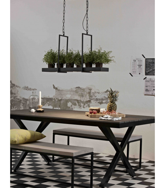 Plafonnier TRAY Noir 3 ampoules