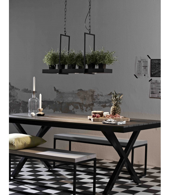Plafonnier TRAY Noir 3 ampoules