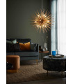 SOLEIL Golden ceiling lamp 12 bulbs
