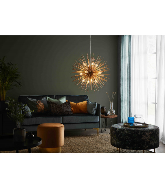 Lampada da soffitto dorata SOLEIL 12 lampadine