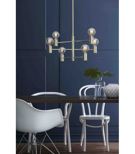 Ceiling light CAPITAL Brass 6 bulbs