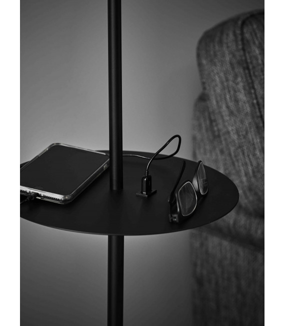 LINEAR negro lámpara de pie 1 bombilla