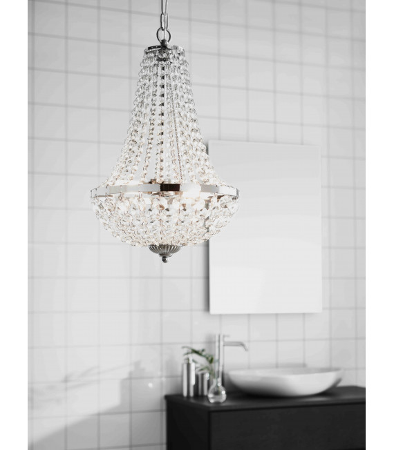 GRÄNSÖ Bad Deckenleuchte Chrom 2 Glühbirnen