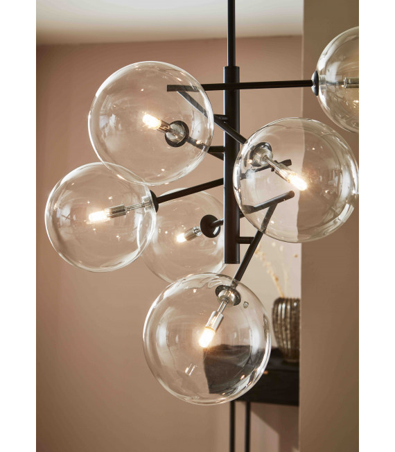 ANDREW black ceiling light 6 bulbs