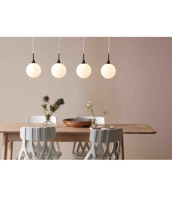 Plafonnier QUATTRO Noir 4 ampoules