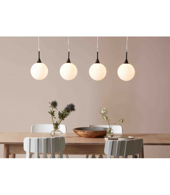 Plafonnier QUATTRO Noir 4 ampoules