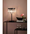 Lampe de table en cristal VENTIMIGLIA Noire 3 ampoules