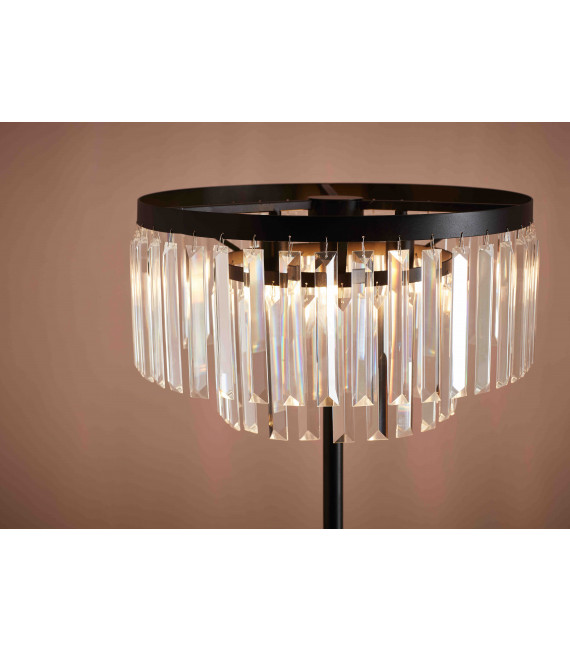 Lampada in cristallo VENTIMIGLIA Nero 3 lampadine
