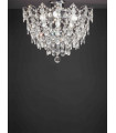 Plafonnier en cristal ROSENDAL chromé 4 ampoules