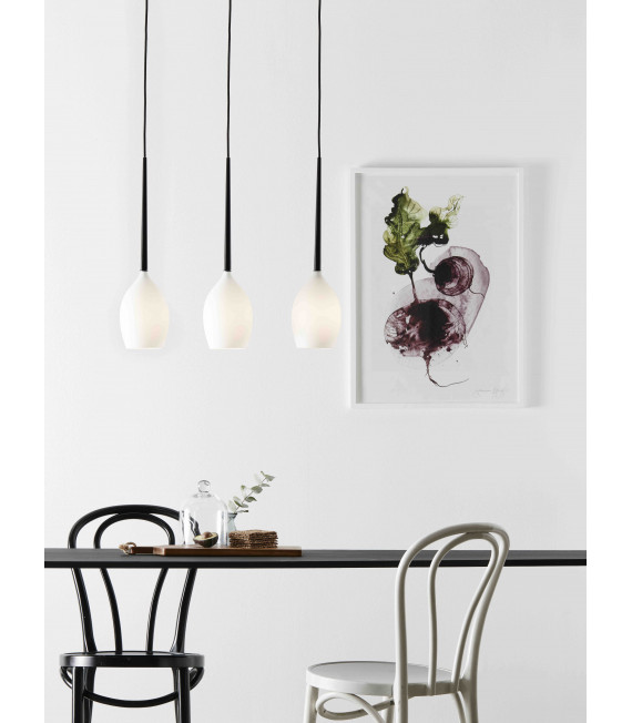 SALUT ceiling light black 3 bulbs