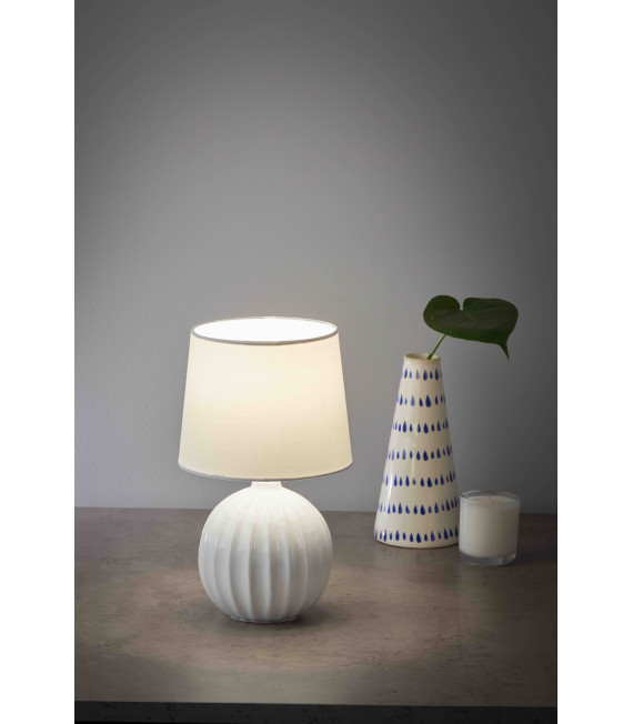 Lampe de table MELANIE blanche 1 ampoule