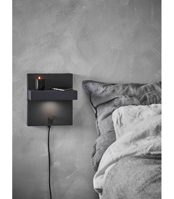 Applique murale KUBIK Noire 1 ampoule