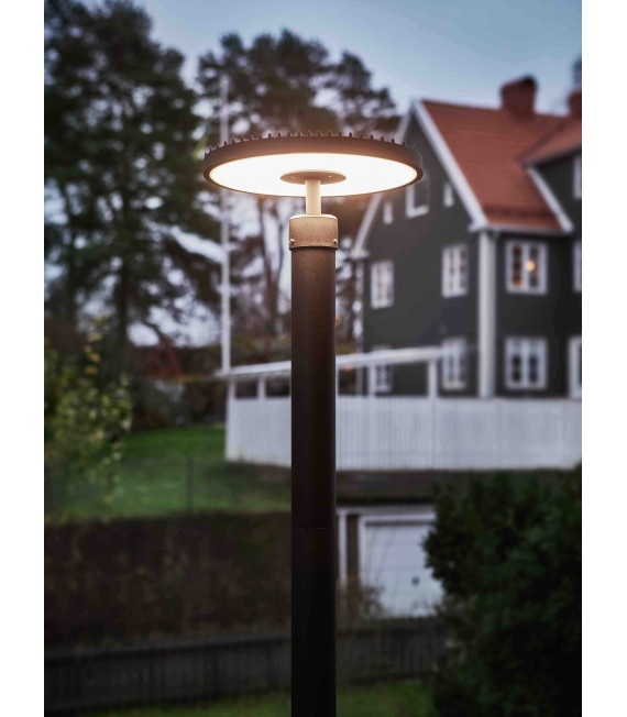 Gartenlampe PLATTE Schwarz 1 Glühbirne