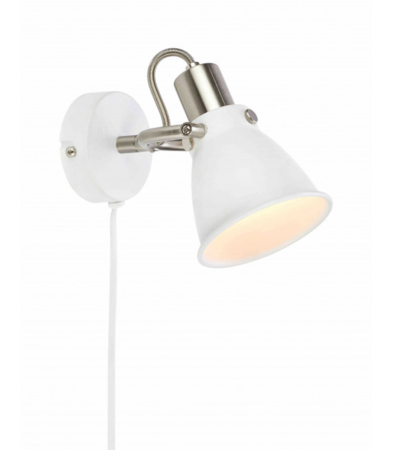 Lampada da parete bianca ALTON 1 lampadina