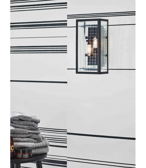 FULHAM bathroom wall light black 2 bulbs