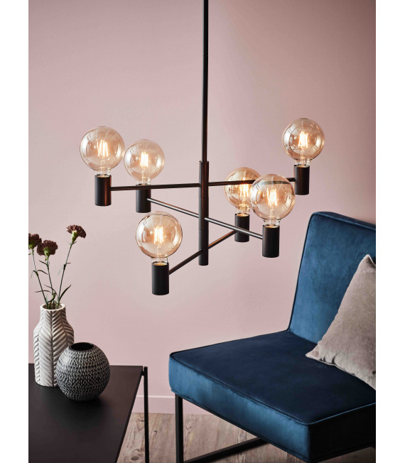 CAPITAL black ceiling light 6 bulbs