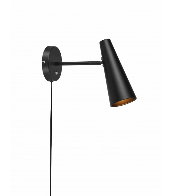 PEAK Schwarze Wandleuchte 1 Glühbirne
