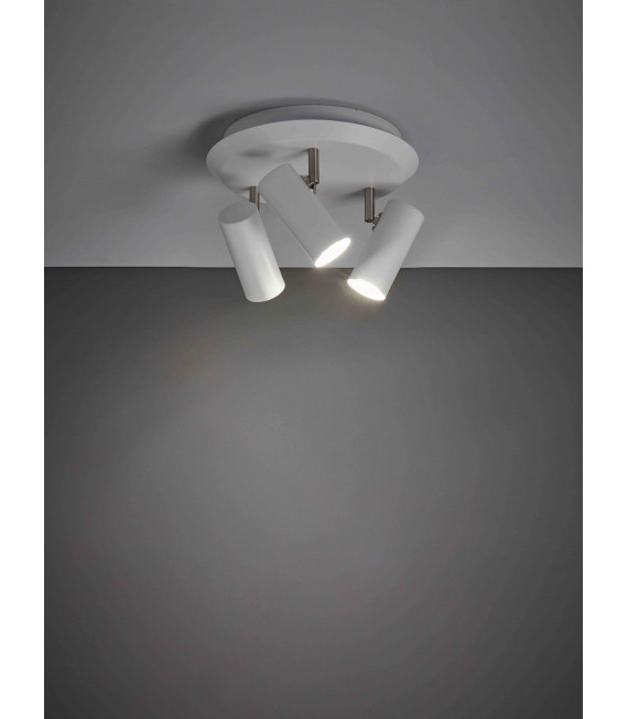 BARCELONA white ceiling light 3 bulbs