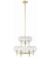 CROWN ceiling lamp Brushed brass 9 bulbs
