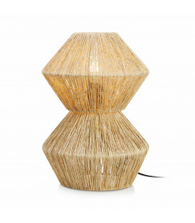 STRAW weiße Tischlampe 1 Glühbirne