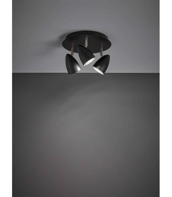Plafonnier CIRO Noir 3 ampoules