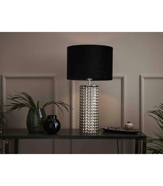 STOLZE silberne Tischlampe 1 Glühbirne