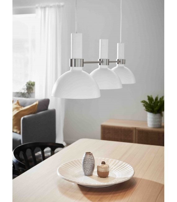 Plafonnier LARRY en acier 3 ampoules