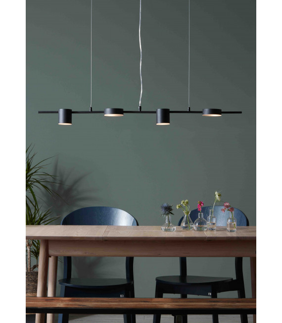 Plafonnier ROW Noir 4 ampoules