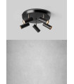 TORINO Black ceiling lamp 5 bulbs