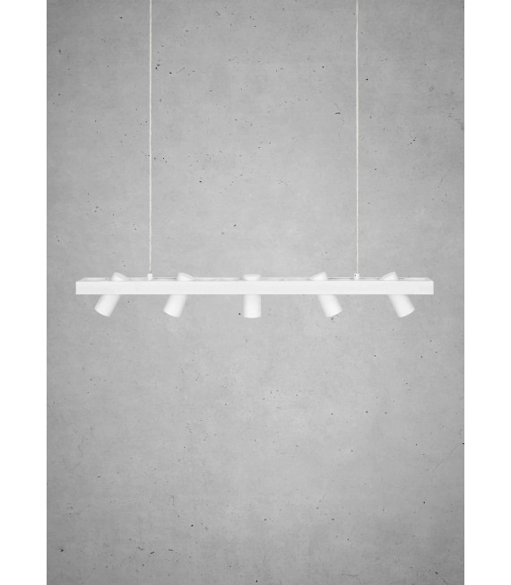 Plafoniera bianca TORINO 5 lampadine