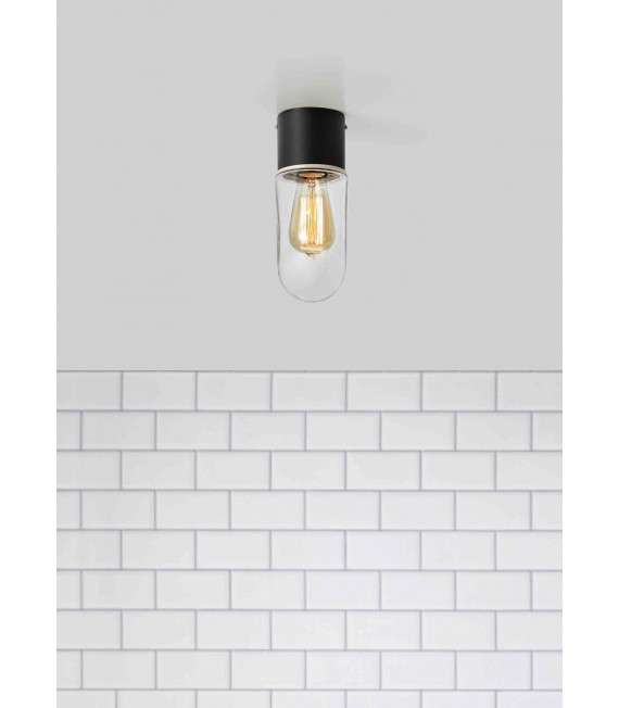 Plafón de baño ZEN Negro 1 bombilla