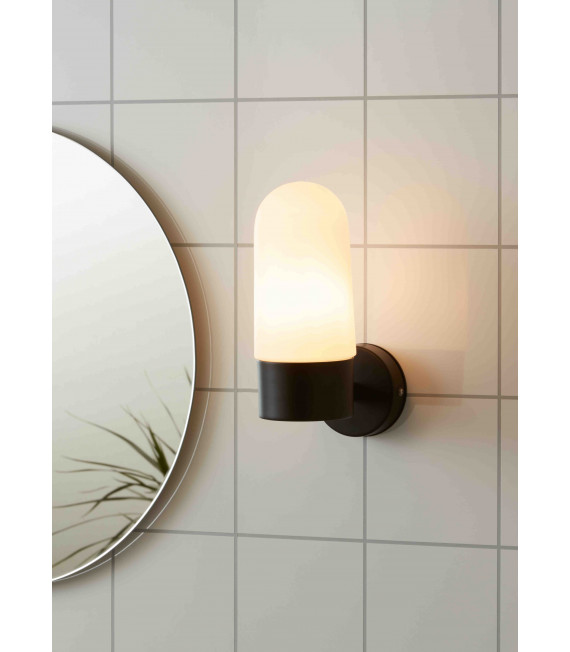 Applique bagno ZEN nero 1 lampadina