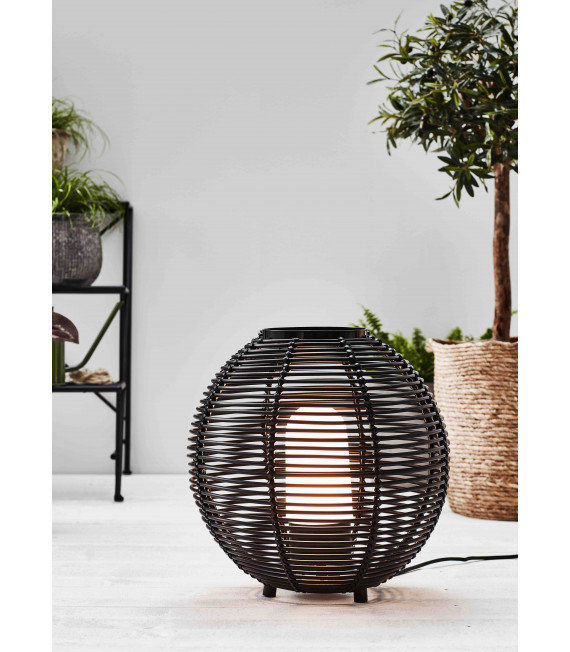 SAGE negro jardín lámpara de sobremesa 1 bombilla