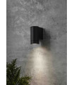 PIPE black garden wall light 1 bulb